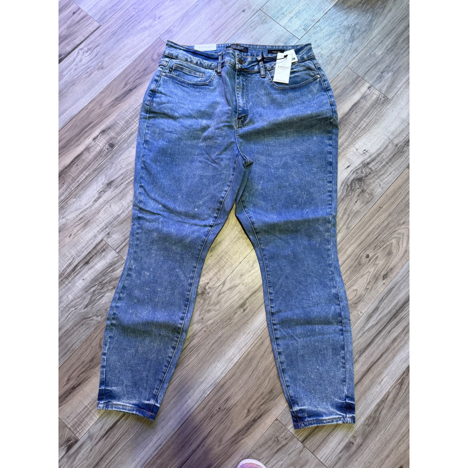 Judy Blue High Waist Skinny Fit Jeans Womens 18w Medium Wash Stretch Denim New